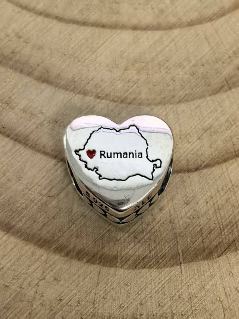 Pandora Rumania Exclusive Travel Heart Charm Pendant, S925 Silver Jewelry